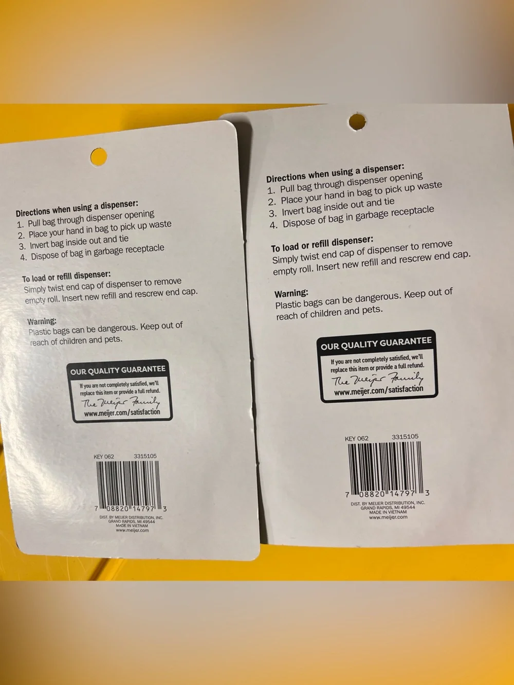 meijer Black Dog Bone Bag Dispenser with Paw-Print Waste Bags - 20 Count